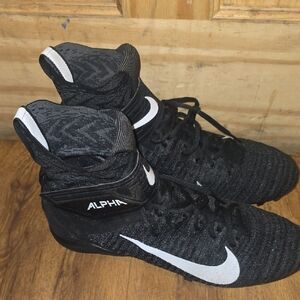 Nike Alpha Flyknit Control 360 Mens 11.5 Football Cleats Black White